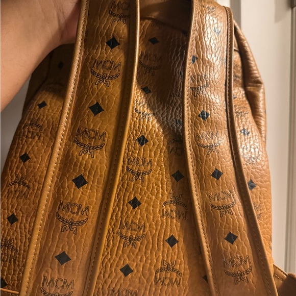 MCM Cognac Logo Backpack - Picture 5 of 6